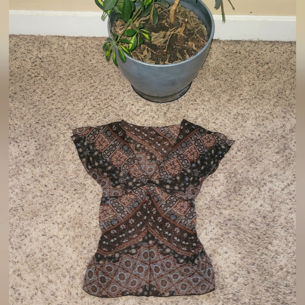 Nine & CO by Nine West Boho Top Women's Sz 8